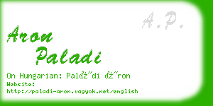aron paladi business card